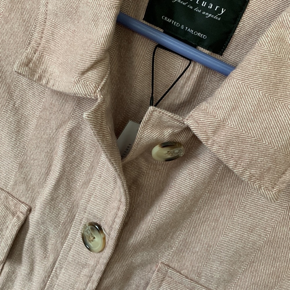 Sanctuary Pink Herringbone Shacket - Picture 7 of 15